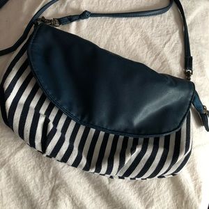 Striped crossbody purse